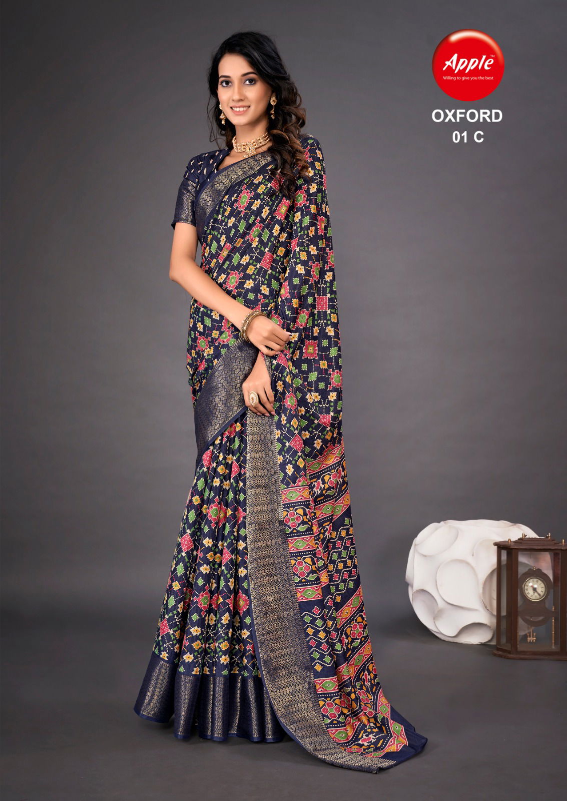 Oxford Vol 1 By Apple Printed Sarees Catalog
